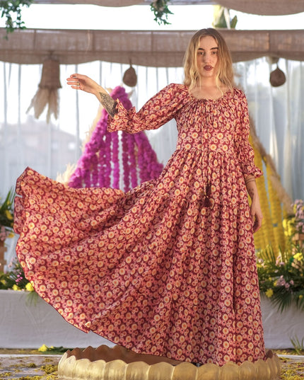 Vaiana Zomerjurk Print Rood