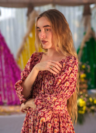 Vaiana Zomerjurk Print Rood