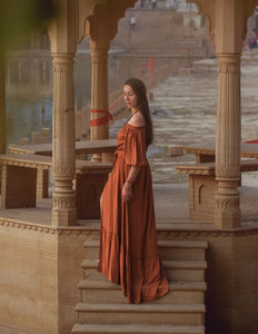 Luna Dress Warm Oranje