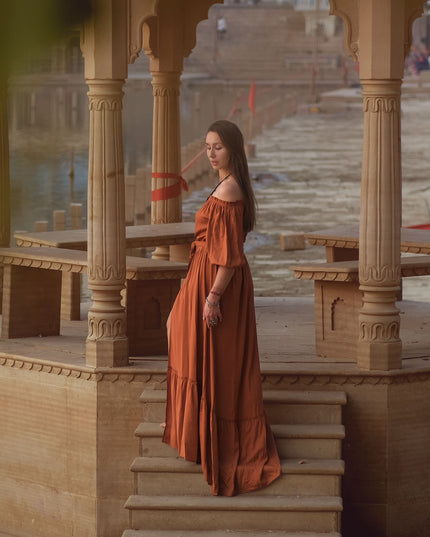 Luna Dress Warm Oranje