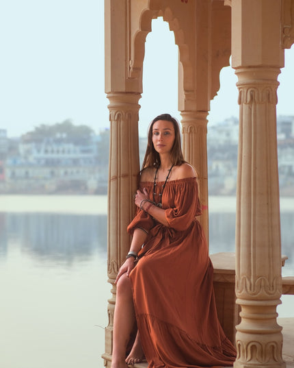 Luna Dress Warm Oranje