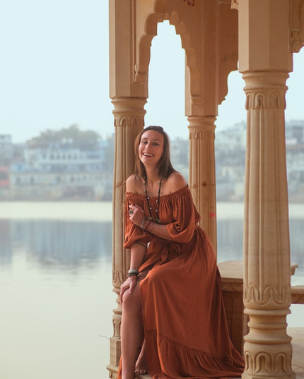 Luna Dress Warm Oranje