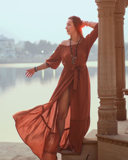 Luna Dress Warm Oranje