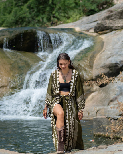 Kimono Jurk Zahara Groen