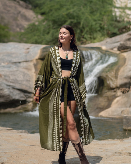 Kimono Jurk Zahara Groen