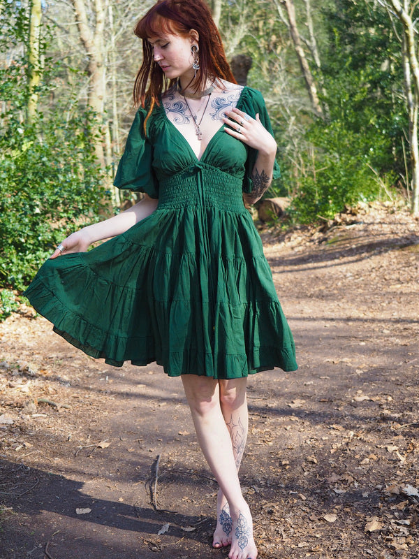 Tara Jurk Kort Groen