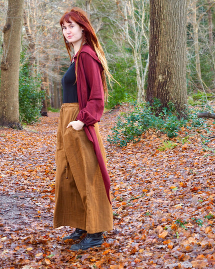 Hooded Vest Sweater Marroon Rood