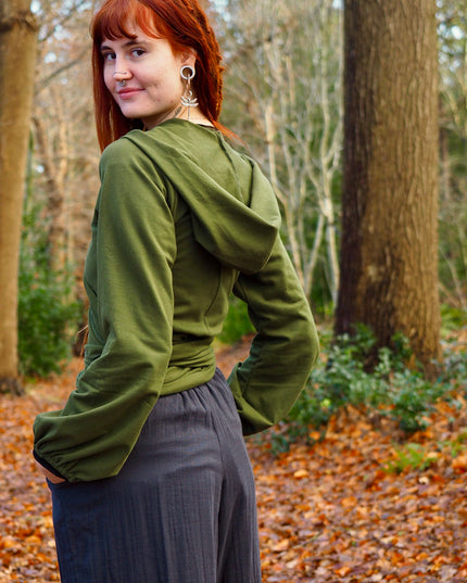 Hooded Vest Sweater Groen