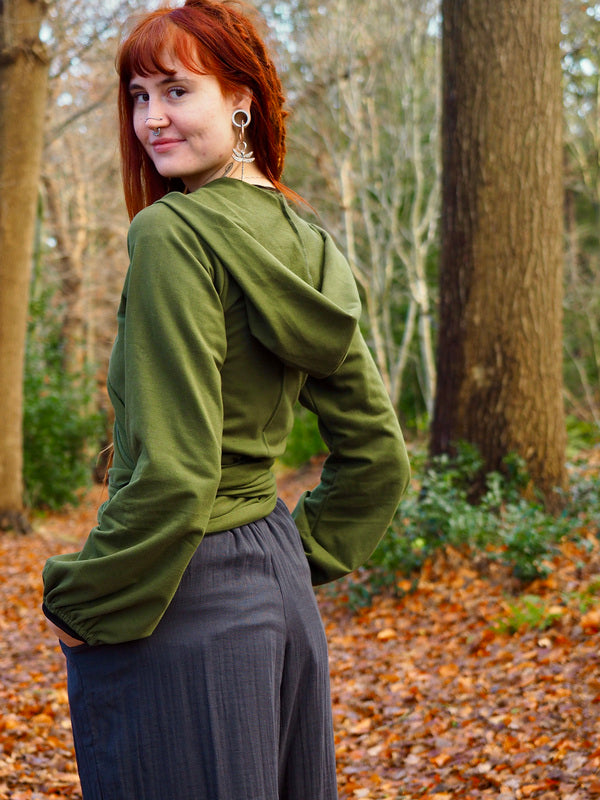 Hooded Vest Sweater Groen
