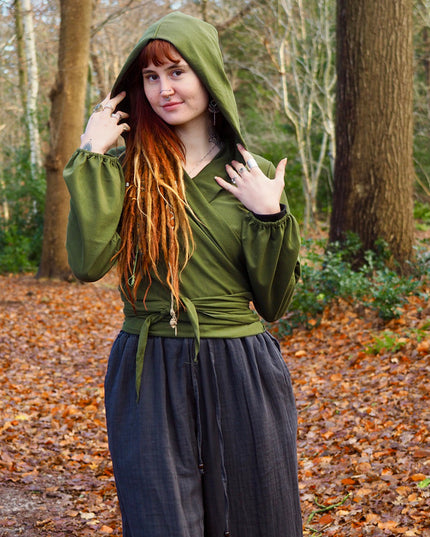 Hooded Vest Sweater Groen