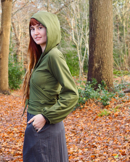Hooded Vest Sweater Groen