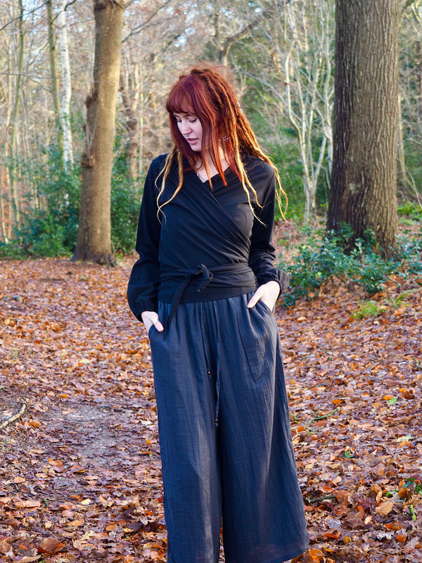 Hooded Vest Sweater Zwart