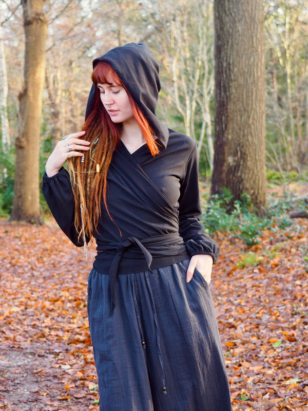 Hooded Vest Sweater Zwart