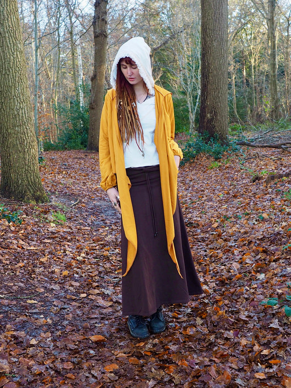 Hooded Vest Sweater Oker