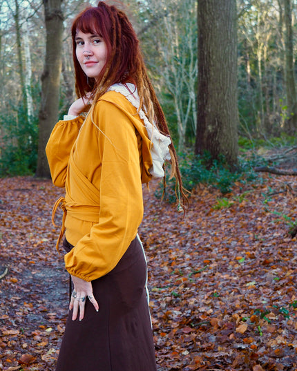 Hooded Vest Sweater Oker