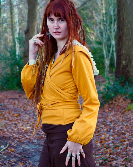 Hooded Vest Sweater Oker