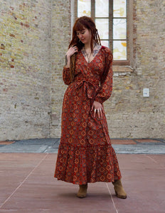 Devi Dress Donkerrood