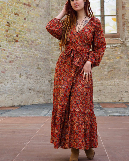 Devi Dress Donkerrood