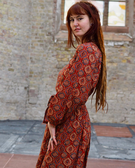 Devi Dress Donkerrood