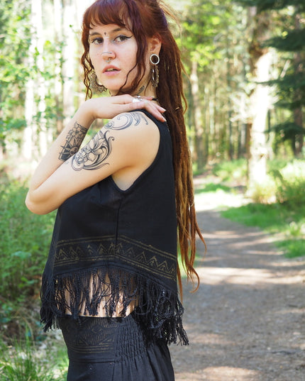 Celestial Nomad Top Zwart