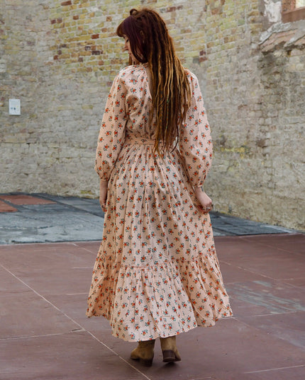 Devi Dress Zalm Flower