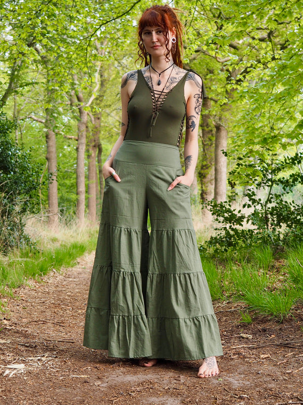 Happy Wanderer Pants (skirt) Moss Green 