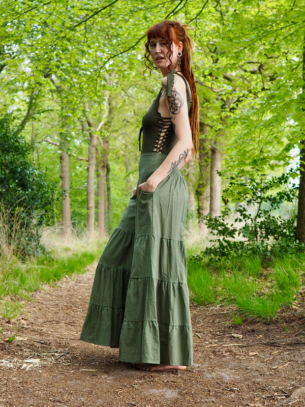 Happy Wanderer Pants (skirt) Moss Green 