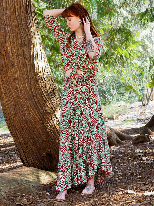 Flamenco Rok & Blouse Groen