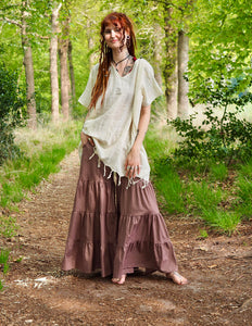 Desert Breeze poncho Gebroken wit