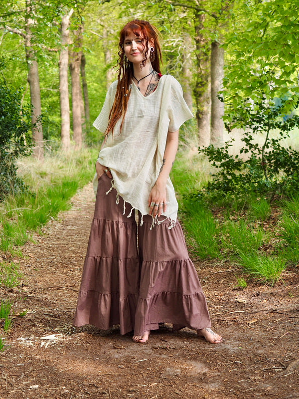 Desert Breeze poncho Gebroken wit