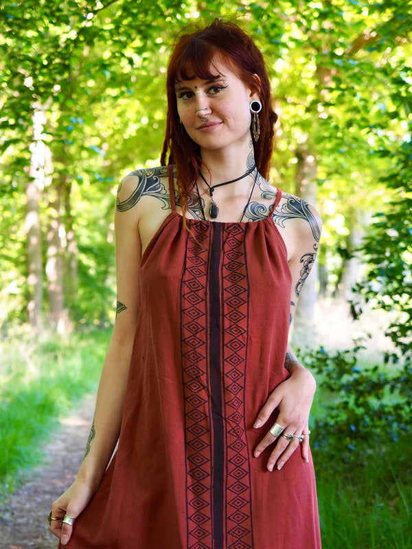 Stardust zomerjurk Warm bruin