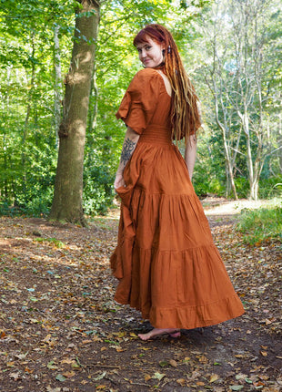 Tara Jurk Lang Warm oranje