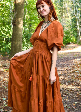 Tara Jurk Lang Warm oranje