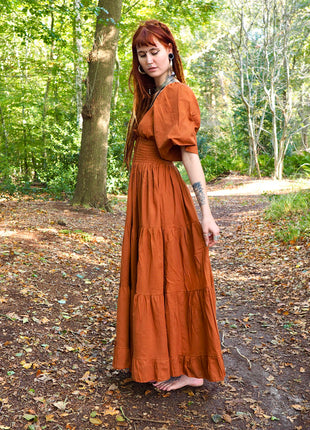 Tara Jurk Lang Warm oranje