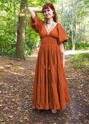 Tara Jurk Lang Warm oranje
