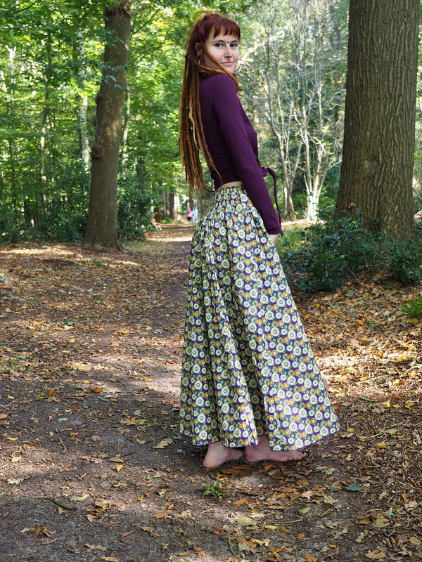 The Graces rok Print paars