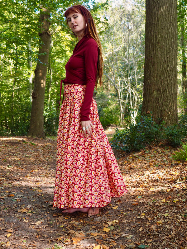 The Graces rok Print Roze