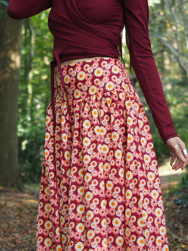 The Graces rok Print Roze