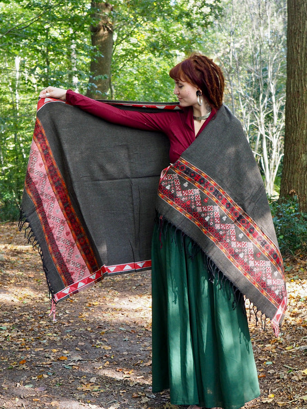 Omslagdoek Fleece Bruin