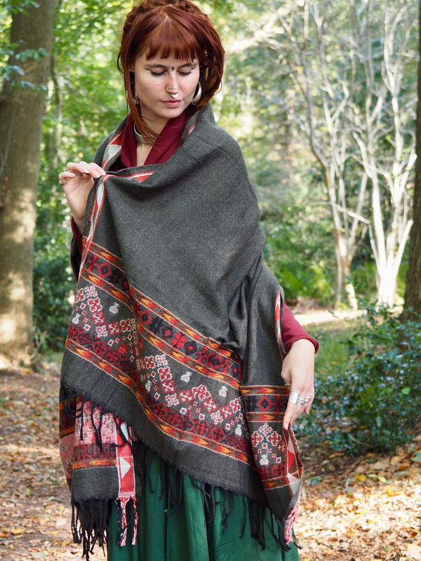 Omslagdoek Fleece Bruin