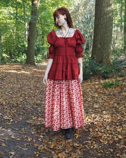 Boho Blouse Warm Rood