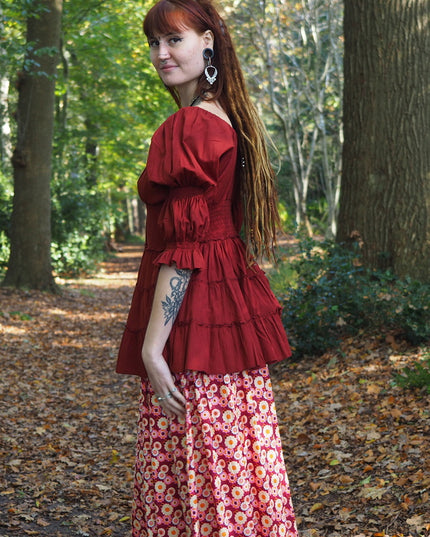 Boho Blouse Warm Rood