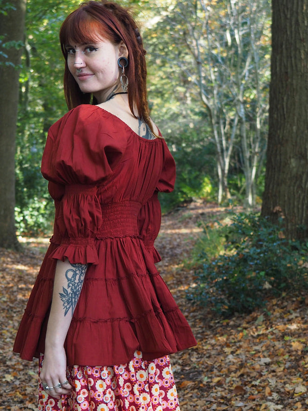 Boho Blouse Warm Rood
