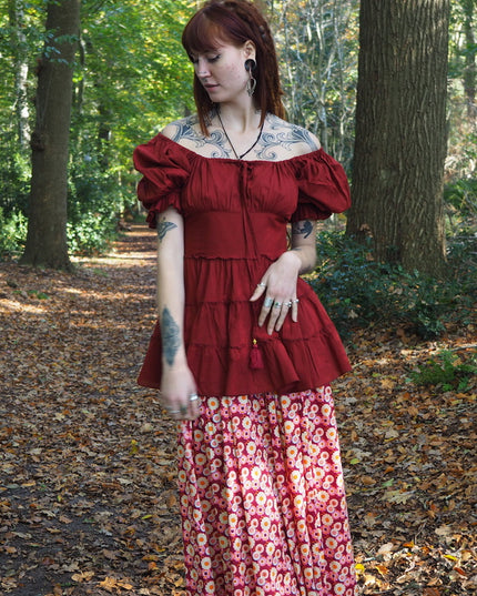 Boho Blouse Warm Rood