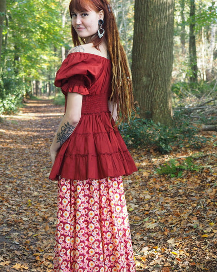 Boho Blouse Warm Rood