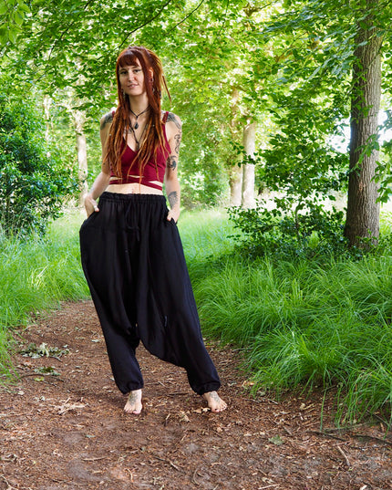 Harmonia Harem Pant Maroon Red