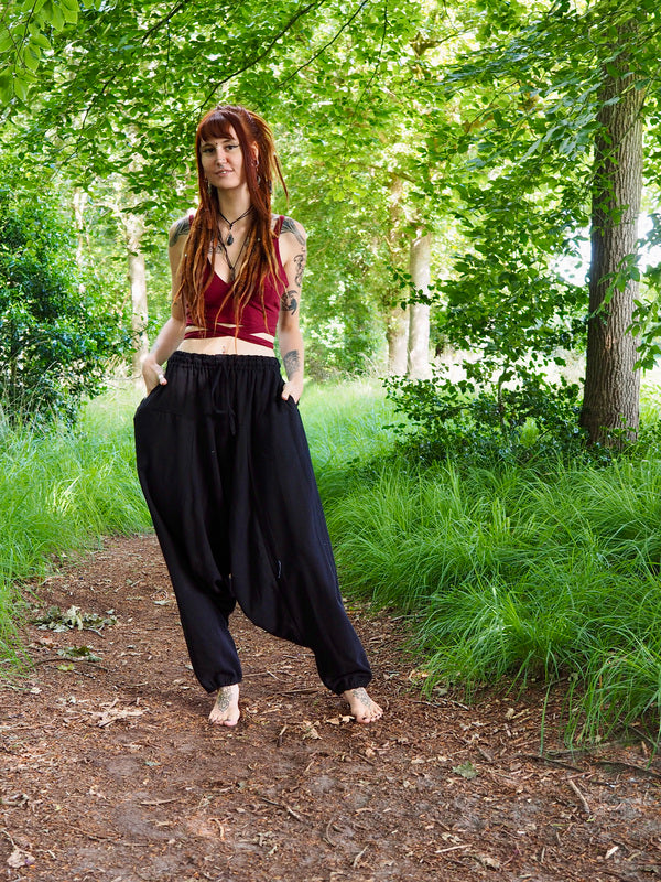Harmonia Harem Pant Maroon Red
