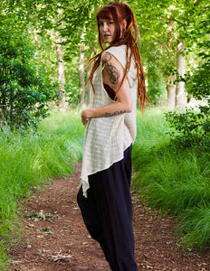Gaia Boho vest Gebroken wit
