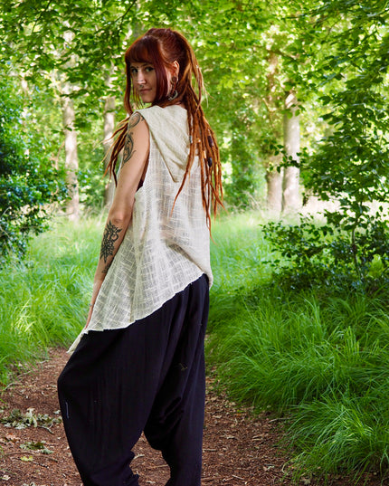 Gaia Boho vest Gebroken wit