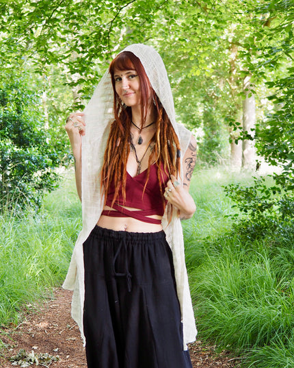 Gaia Boho vest Gebroken wit